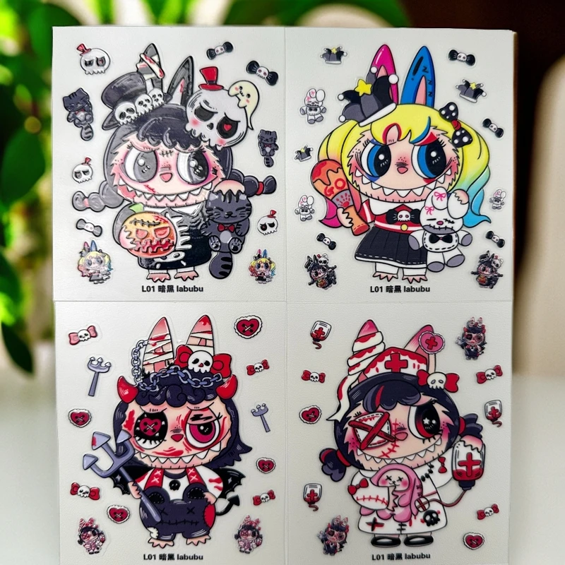 贴纸+5D立体浮雕果冻贴纸+手绘卡通创意+ins风+手机贴纸+冰箱贴纸
