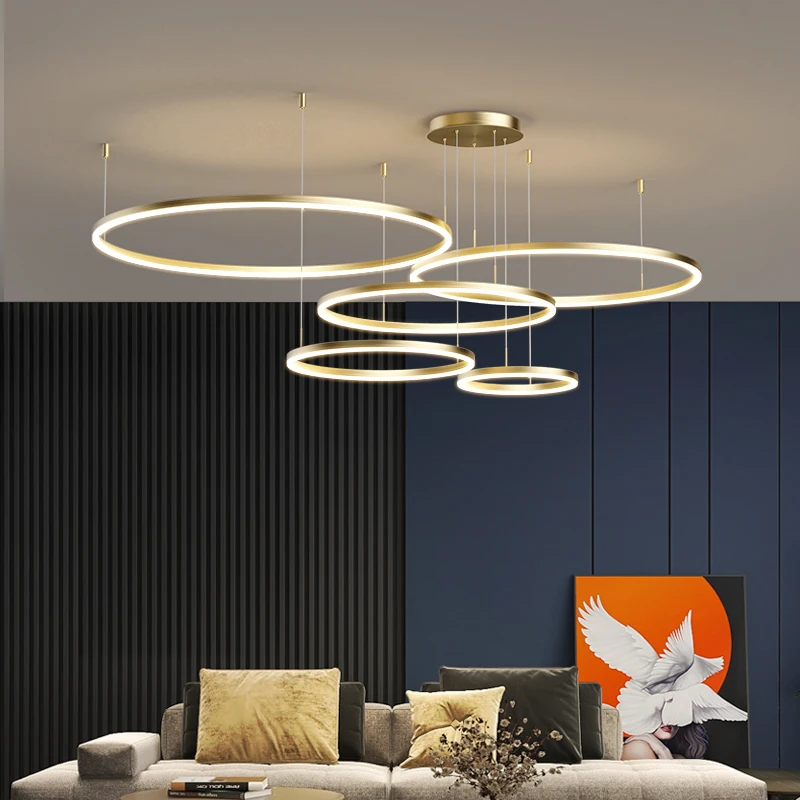 美瞳客厅家用现代简约大气主灯圆形餐厅网红轻奢灯具组合全屋套餐