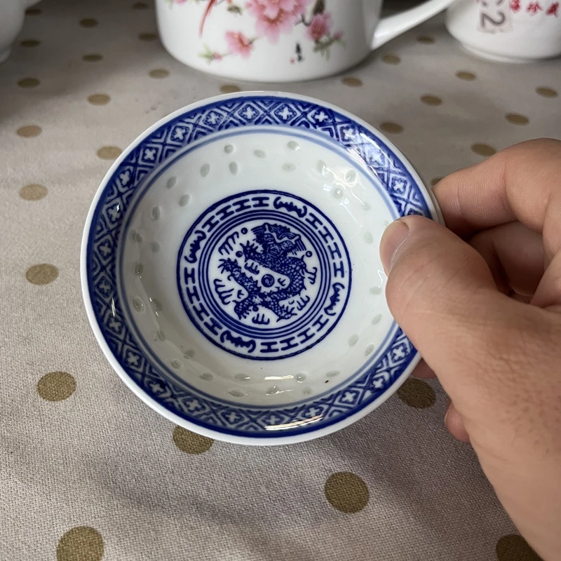 10厘米 龙纹味碟骨碟  2个