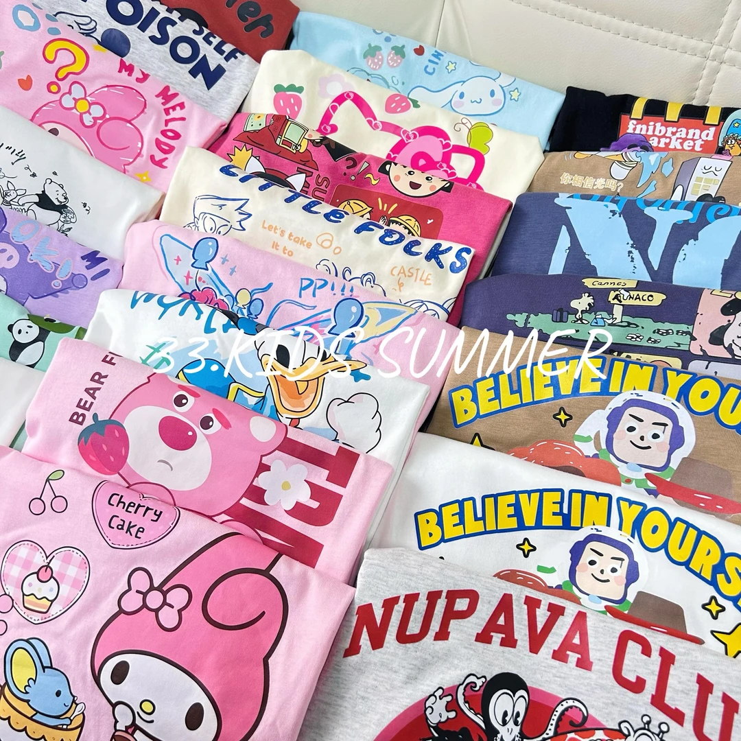 【ss2短袖-550-850】儿童夏款T恤短袖韩版潮流上衣2-18