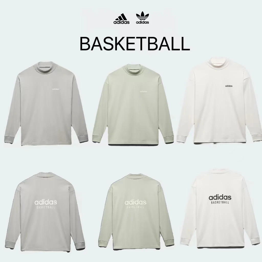 Adidas三叶草Basketball圆领长袖休闲简约 IA3423 IA3424 IA3422