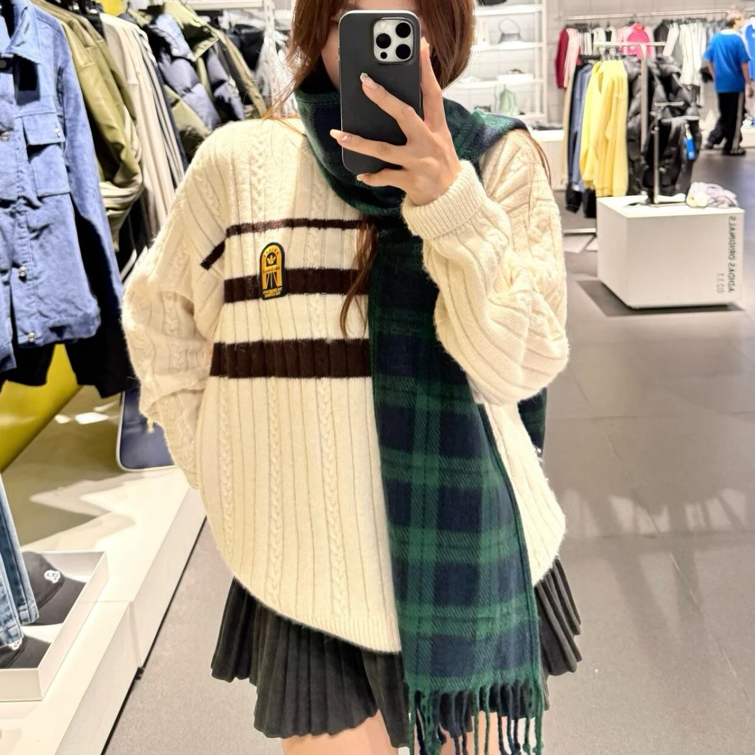 adidas/阿迪达斯休闲情侣款时尚复古学院风运动长袖毛衣 JC6850