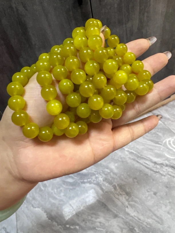 福利黄金玉手串显白