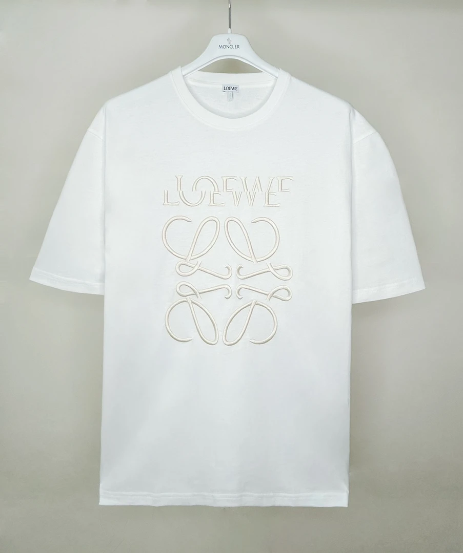 全新未使用 LOEWE/罗意威 24春夏胸前大Logo刺绣短袖T H526Y22XAG
