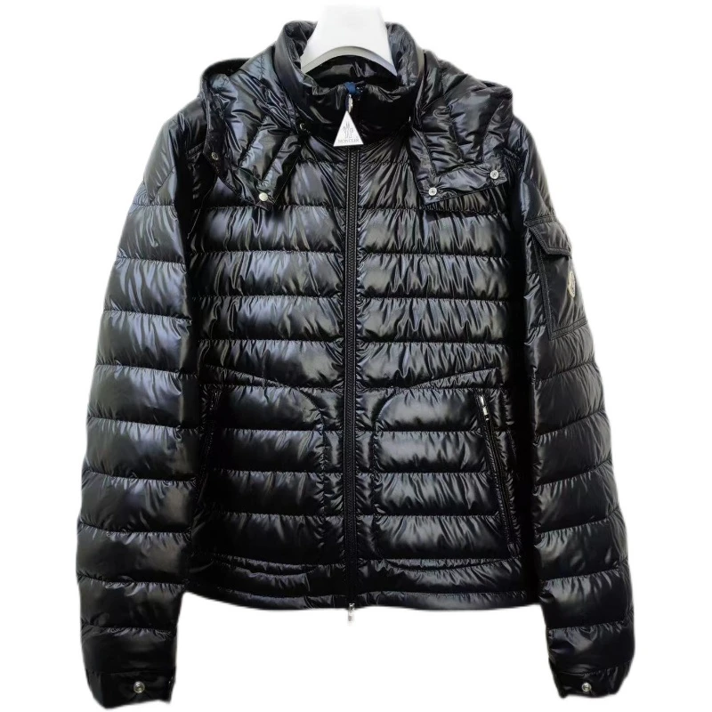 全新未使用 MONCLER 23春夏LAUROS亮面戴帽男士轻薄羽绒服1A00020