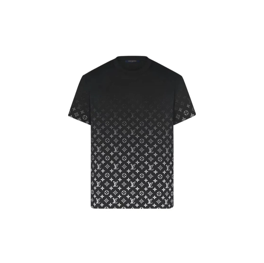 全新未使用 LouisVuitton/路易威登 FY满印Logo印花渐变T恤HKY46W