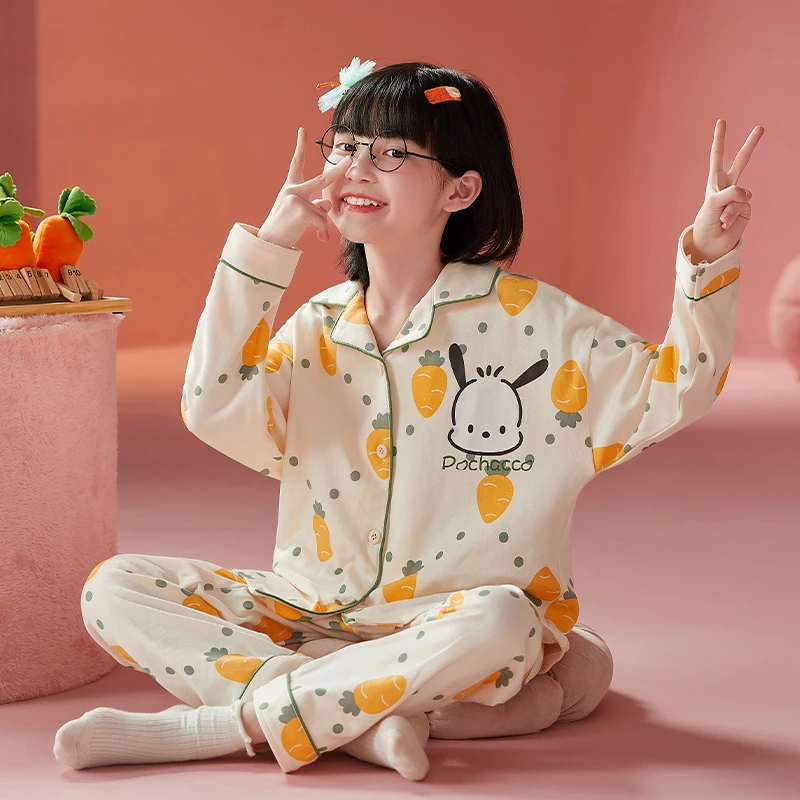 YUZHAOLIN/俞兆林春秋卡通公主女孩洋气中大童长袖女童家居服套装