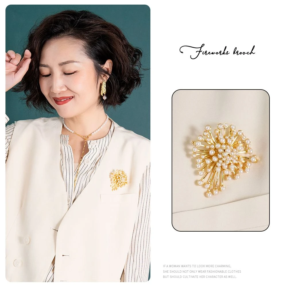 铜合金胸针 铜合金-老妖私选复古烟花胸针