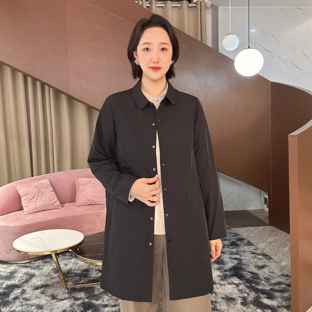 新款双面风衣高级感休闲宽松外套  2815