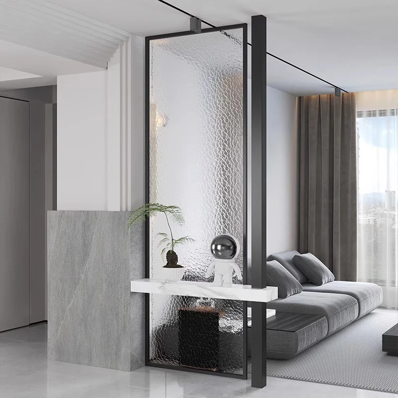 现代简约长虹钢化玻璃屏风隔断客厅阳台半遮挡屏风隔断客厅阳台