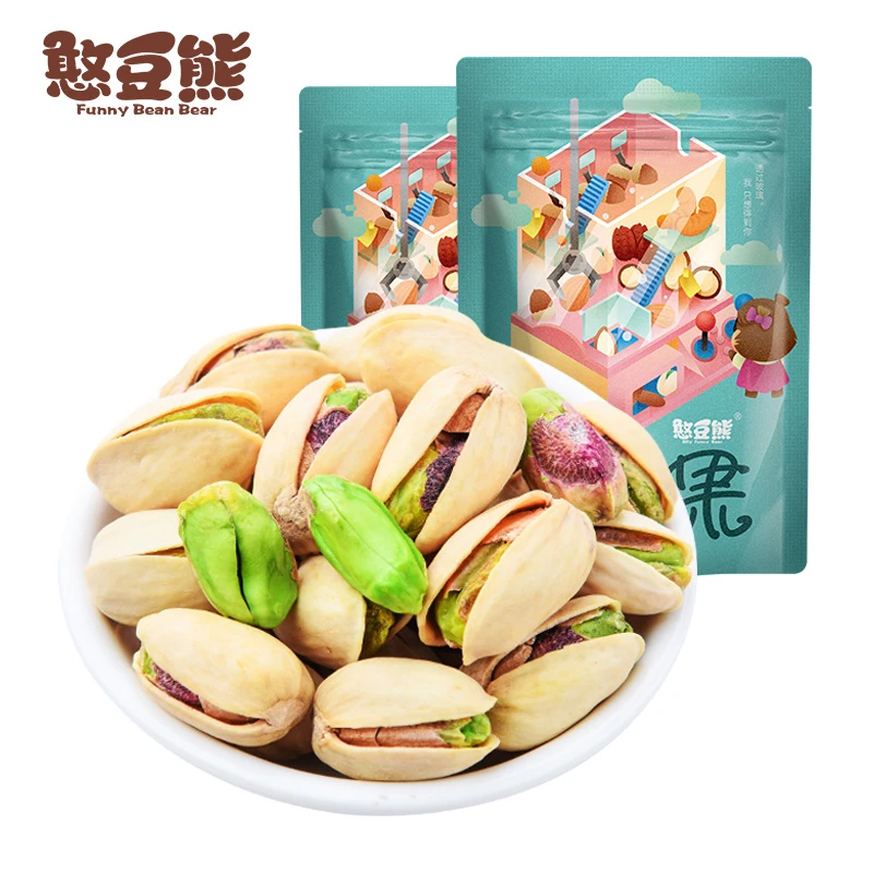 新货开心果大颗粒原味原色无漂白120g营养坚果饱满干果仁年货零食