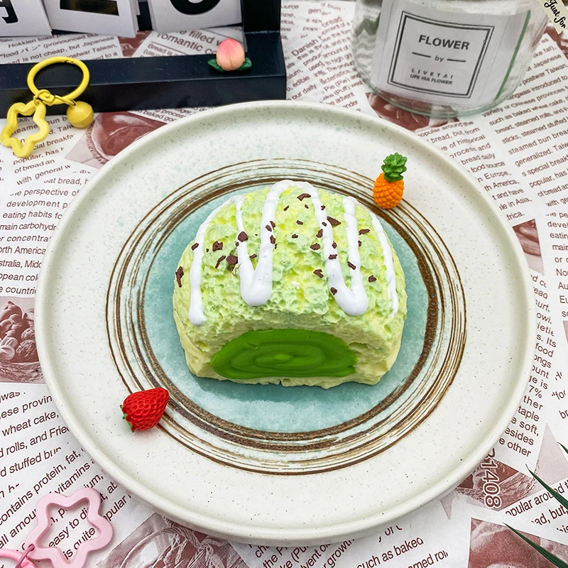 D泡芙毛巾卷双拼系列食品级硅胶捏捏乐纯手工制品