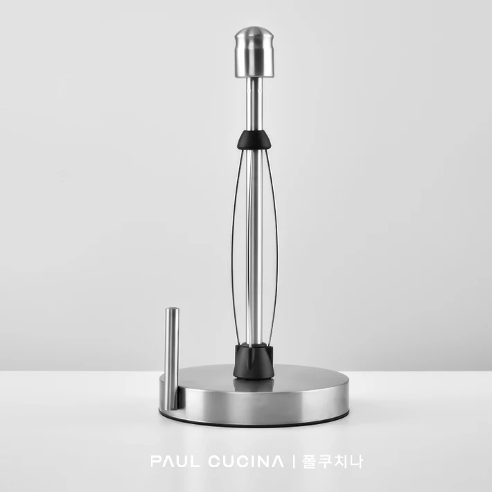 不锈钢纸巾座卷纸架立式用纸架创意厨房纸巾架子免打孔保鲜膜架子