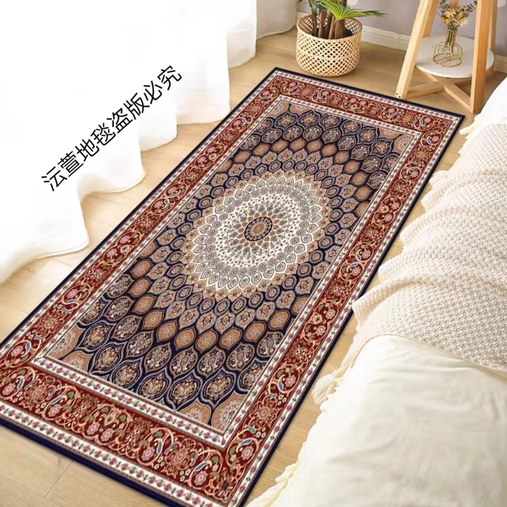 《新款红色欧式》床边阳台衣帽间家用吸水地毯地垫长条 水晶绒L786