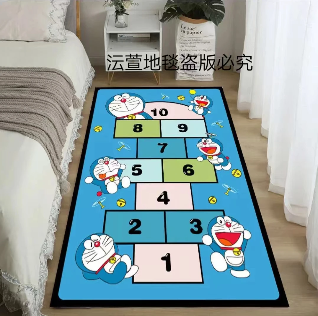 《多啦跳房子》床边阳台衣帽间家用吸水地毯地垫 卧室水晶绒L912