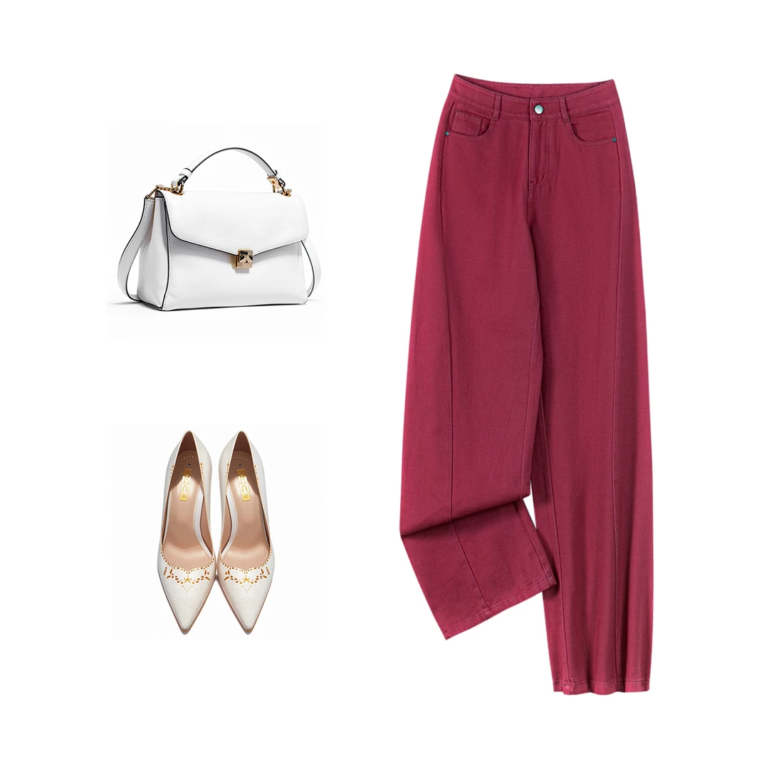 ZHUOXI/着西春秋显瘦休闲裤高腰直筒时尚百搭夏季气质A4C2V0168