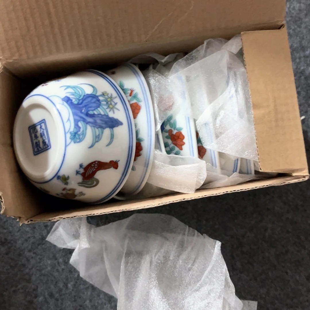 【闪购商品】瓷片大号斗彩鸡缸杯