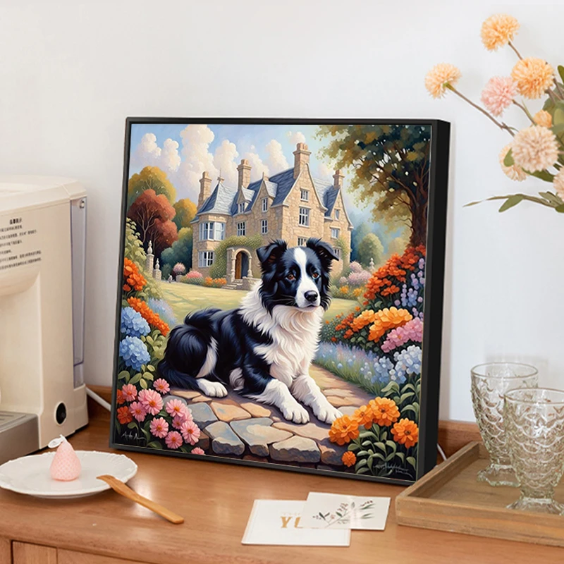 狗狗十字绣2025新款线绣客厅花卉动物自己手工diy秀简单小件刺绣