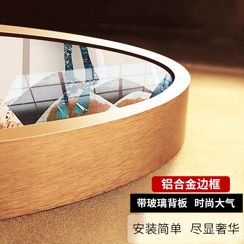 铝镁合金圆框钻石画十字绣外框圆形铝合金画框带塑料玻璃背板裱框