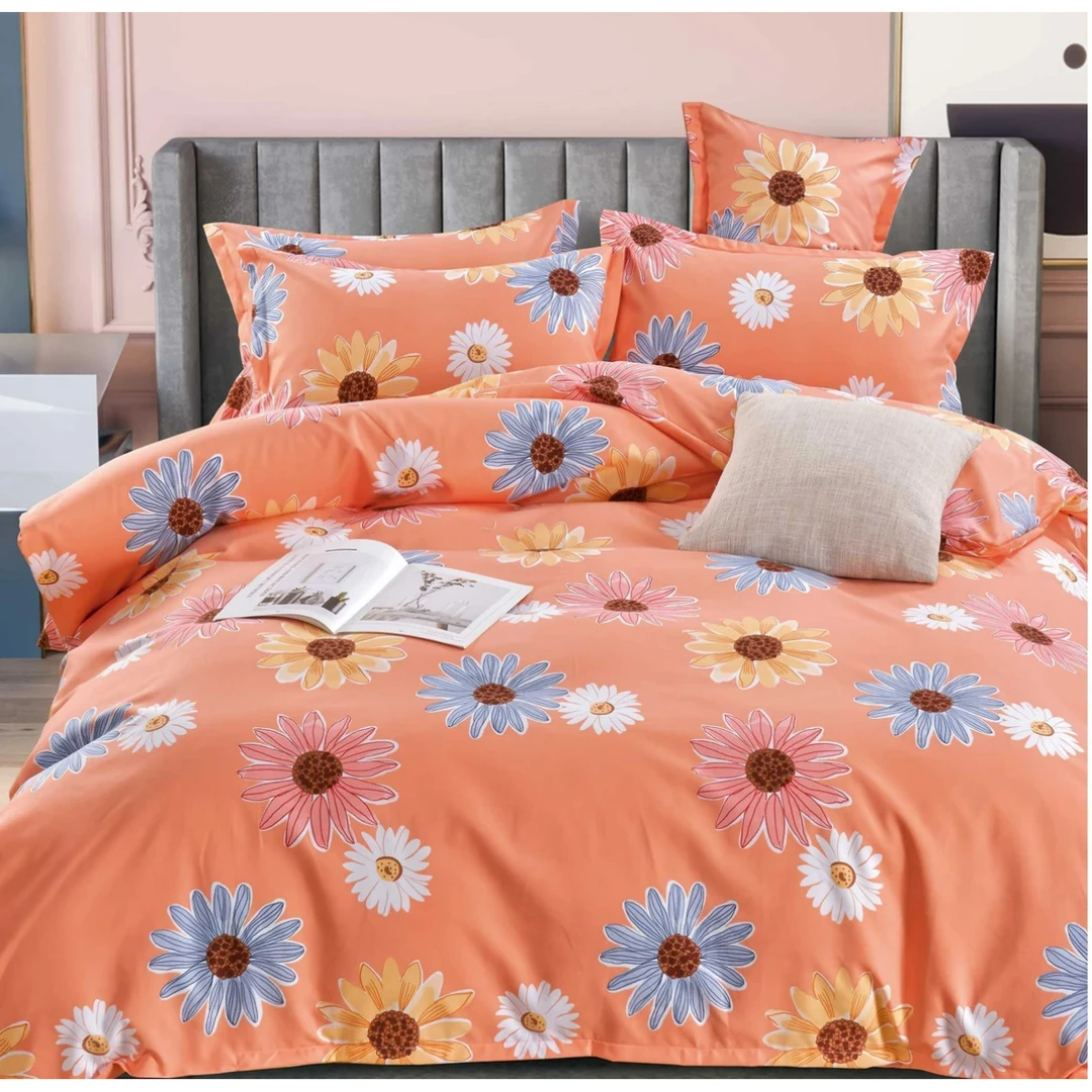 高支高密水洗斜纹棉三件套【纷纷花香】印花