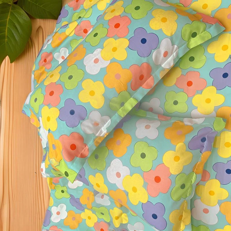 加密加厚斜纹棉四季款枕套一对【大桃花蓝】