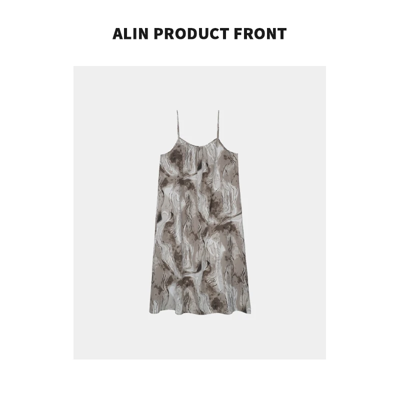 【ALINDM年终大清仓】胖妹妹宽松显瘦连衣裙气质遮肚吊带裙KG3357