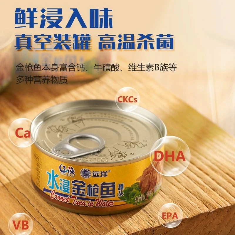 辽渔远洋 深海金枪鱼罐头 100g*4/8罐