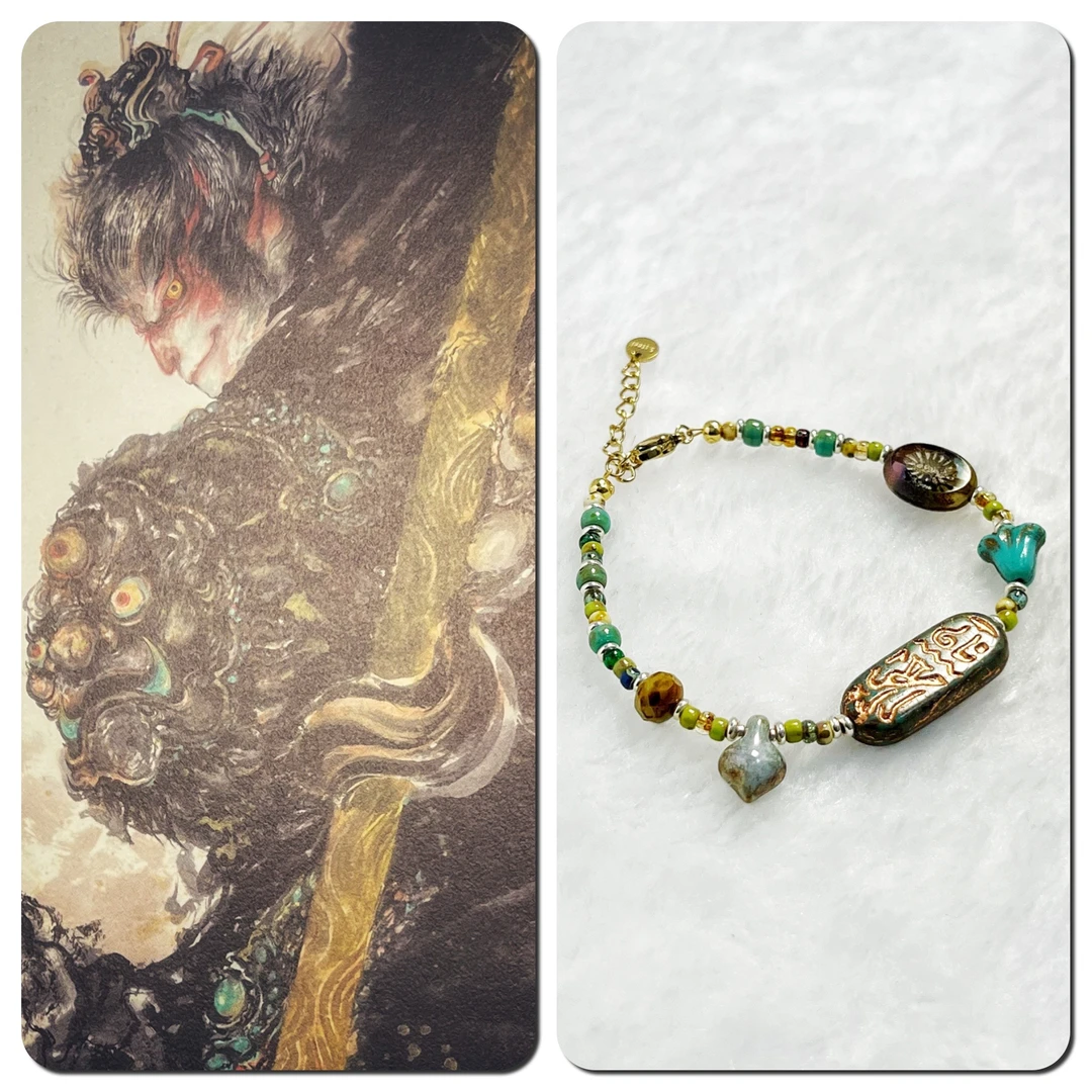 手工串珠 | 复古风国风民族风 | 首饰编织S205【本店均是孤品】