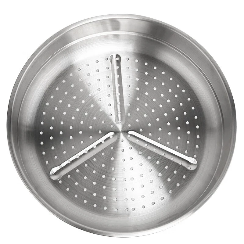 加厚不锈钢商用蒸笼蒸屉蒸盘家用圆形大容量蒸锅32CM