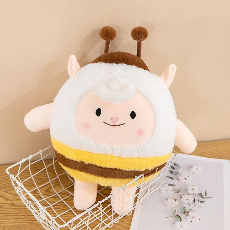 公仔蜜蜂小羊女神礼物抱枕毛绒玩具咚咚沙发靠背垫玩偶生日表白女