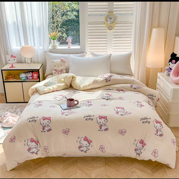 4斤150*200三丽鸥A类云柔水洗棉被子学生成人被芯冬被