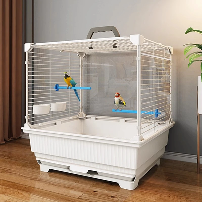 八哥虎皮玄凤别墅豪华专用画眉新型家用杜丹防溅鹦鹉鸟笼子大号小