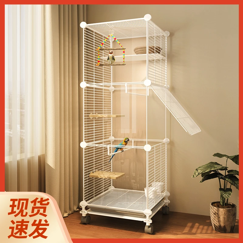 【高清可视鹦鹉笼子】多功能家用虎皮玄凤鹦鹉豪华鸟笼大号专用清仓