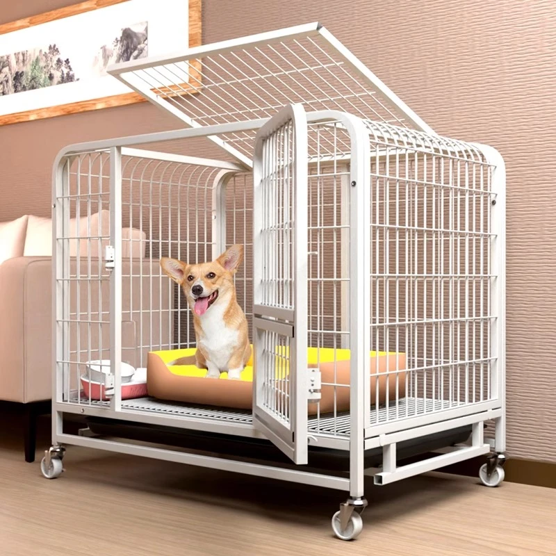 【宠物刚刚铁笼】直播家用狗笼子专用中小型犬带厕所批发厂家直销