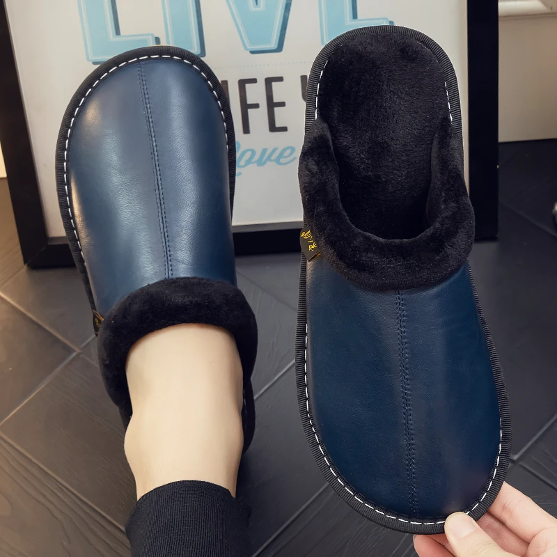 【头层羊皮】真皮拖鞋室内家用棉拖鞋男女情侣加绒加厚保暖防滑冬