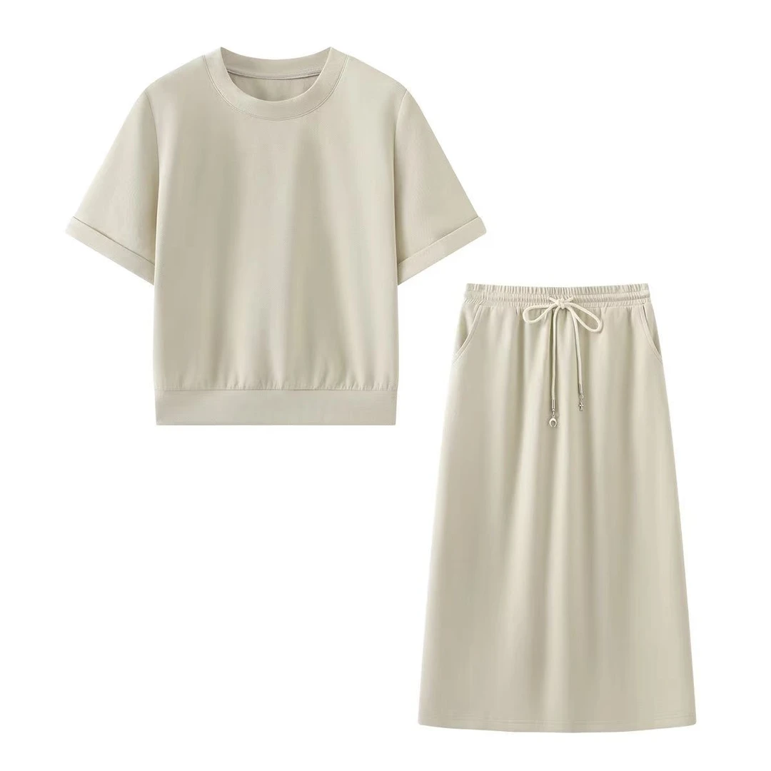 显瘦气质高腰时尚休闲夏季减龄设计感套装裙