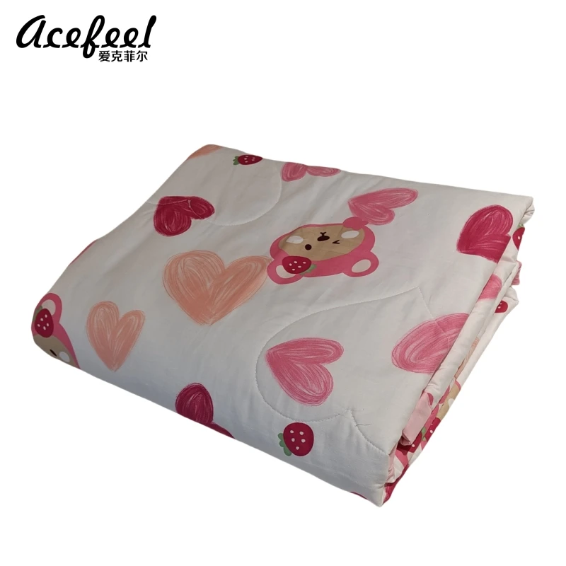 acefeel/爱克菲尔儿童纯棉空调被春秋薄被（120*150花色随机）机洗
