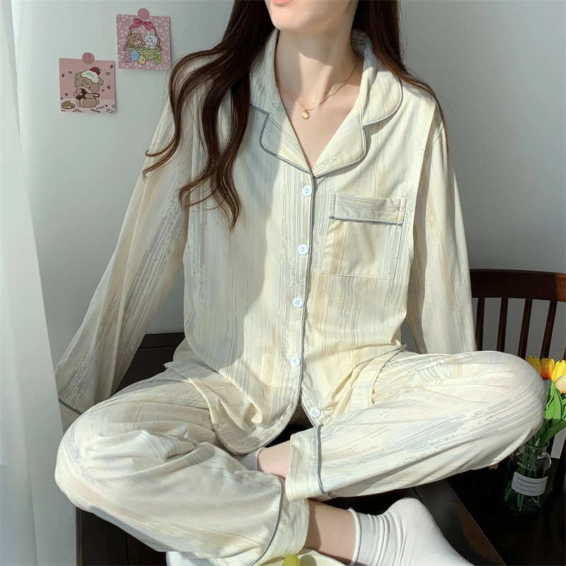 月子服春秋季款产后孕妇睡衣待产女怀孕期产妇喂奶哺乳家居服四季