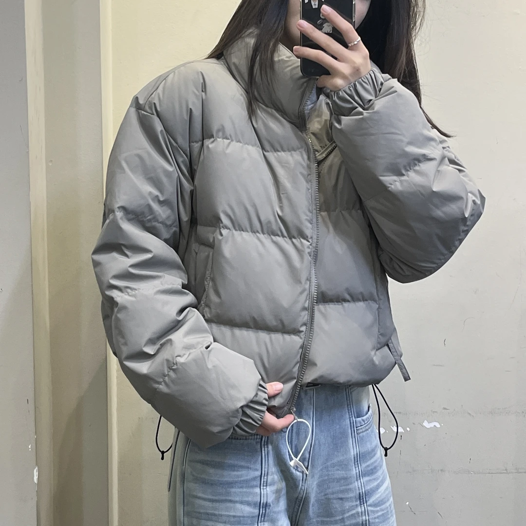 范范与凡凡【冬日魅力】短款肯豆clean fit风拉链宽松加厚冬外套