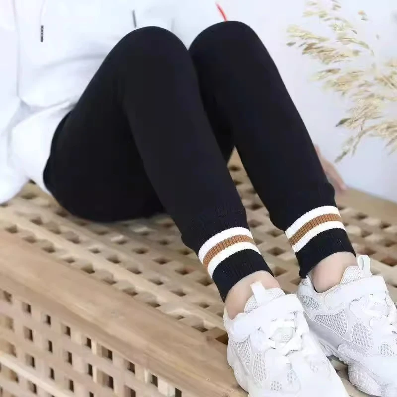 女童打底裤2023冬季厚款中大童保暖裤修身外穿长裤女孩洋气秋季装