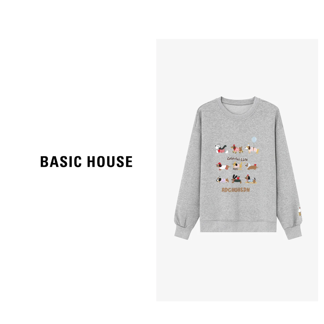 【黄蓉专属】Basic House/百家好秋冬时尚长袖印花卫衣B0624E57442