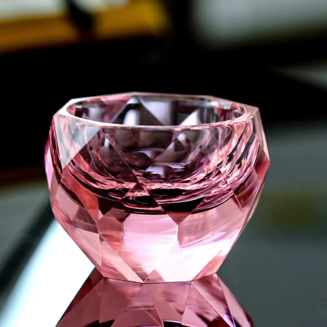 水晶杯本色料主人杯功夫茶具茶杯粉色女士喝茶杯子