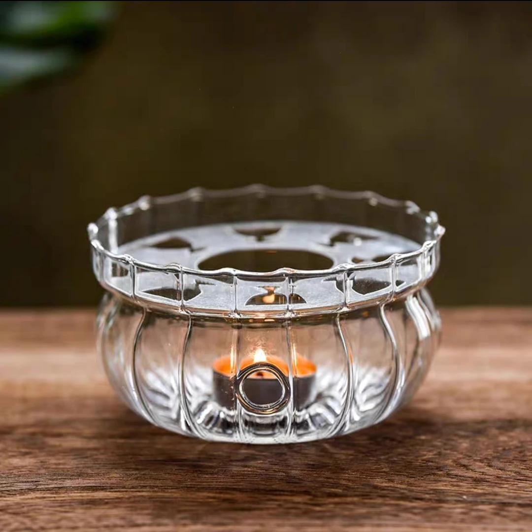 家用放蜡烛加热的耐热玻璃茶壶底座餐厅小型泡花茶温茶器煮茶炉