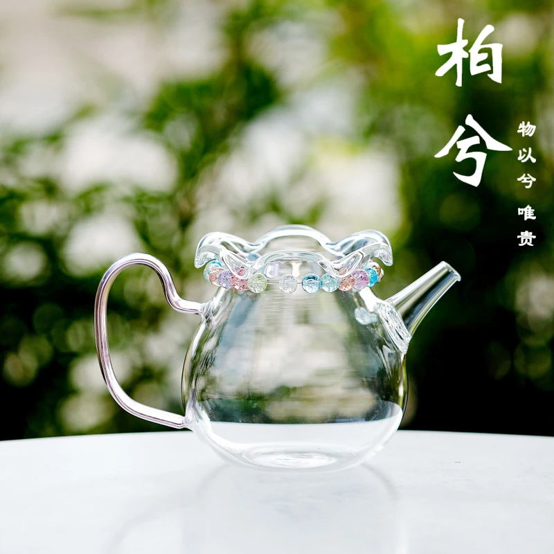 柏兮高硼硅玻璃茶壶耐热泡茶器家用简约带过滤小茶壶茶具公道杯