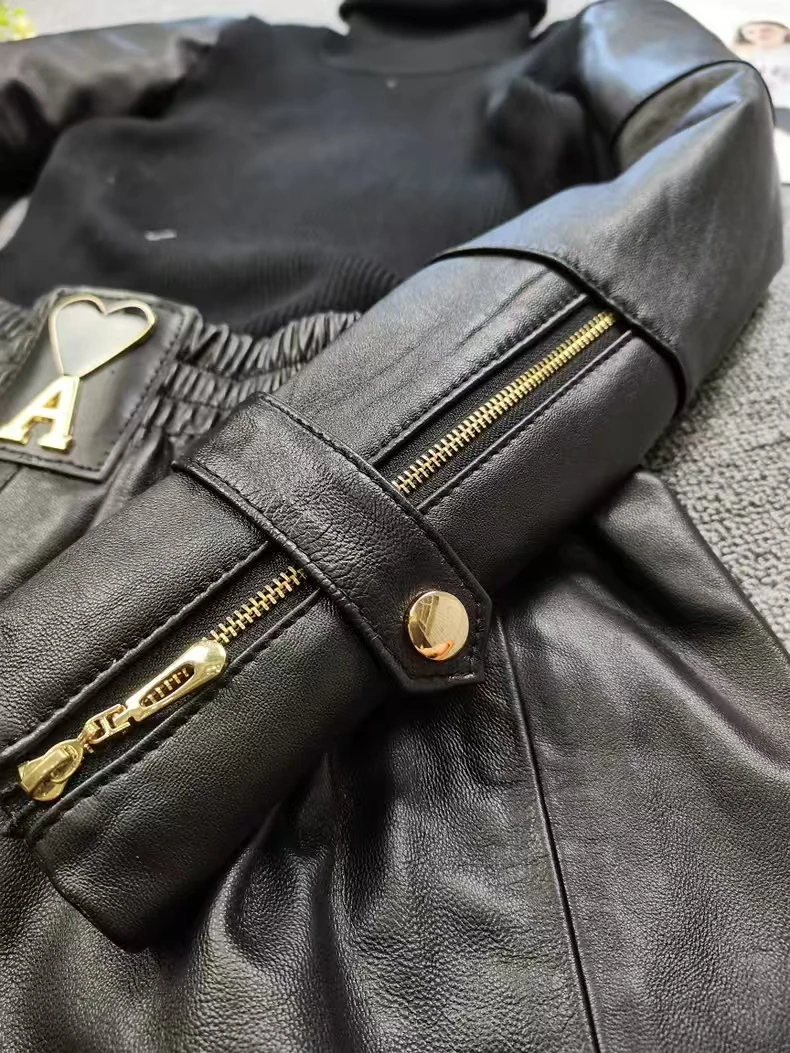 冬季时尚爆款羊皮皮袖厚款真皮小衫高端定制