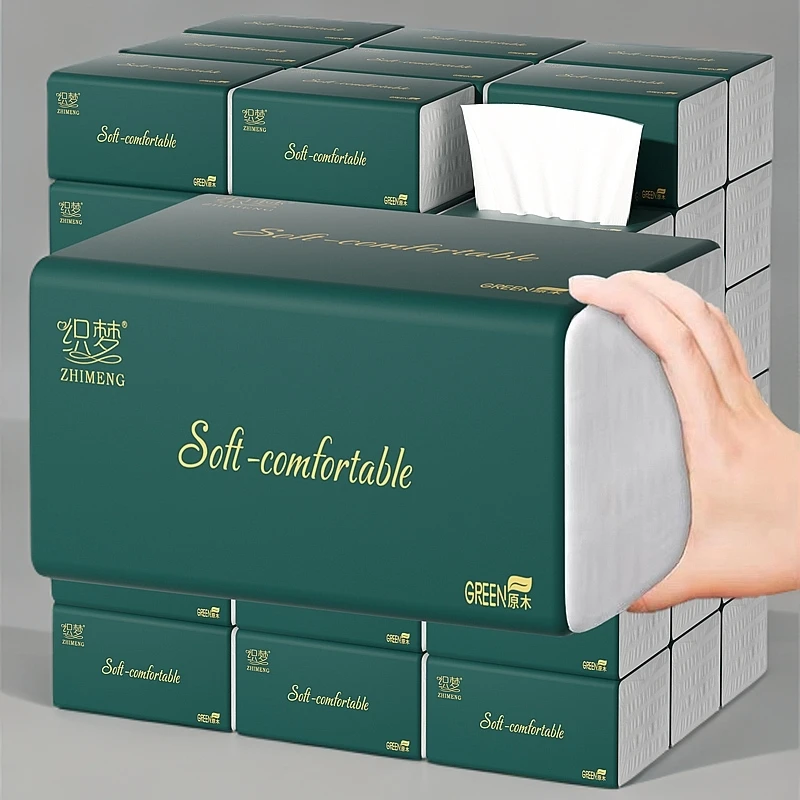 40包箱装抽织面巾批发卫生家用大包加厚抽取式1包