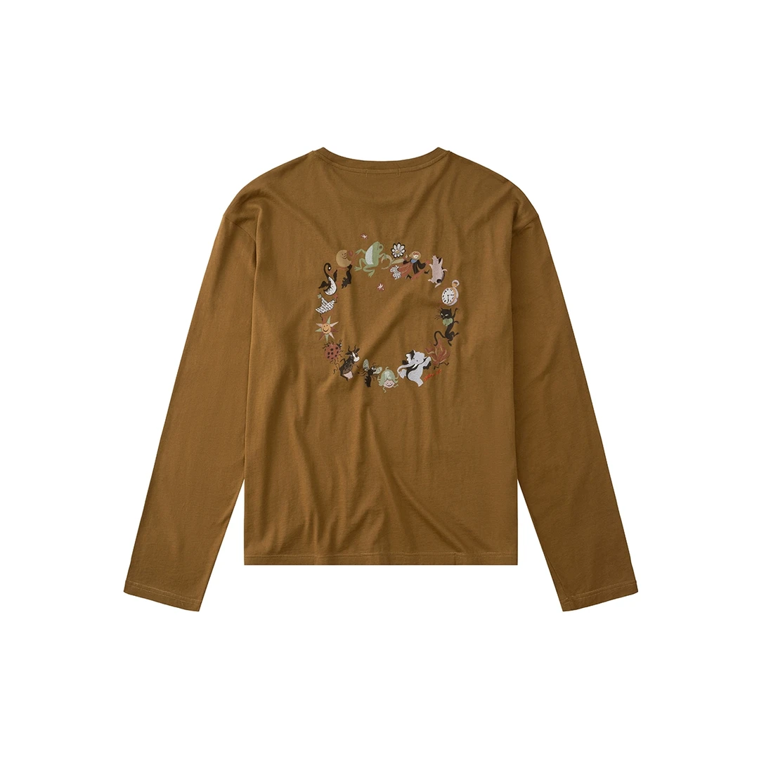 shao xii设计师品牌春游小伙伴长袖T恤DSC买手店BY5S38007