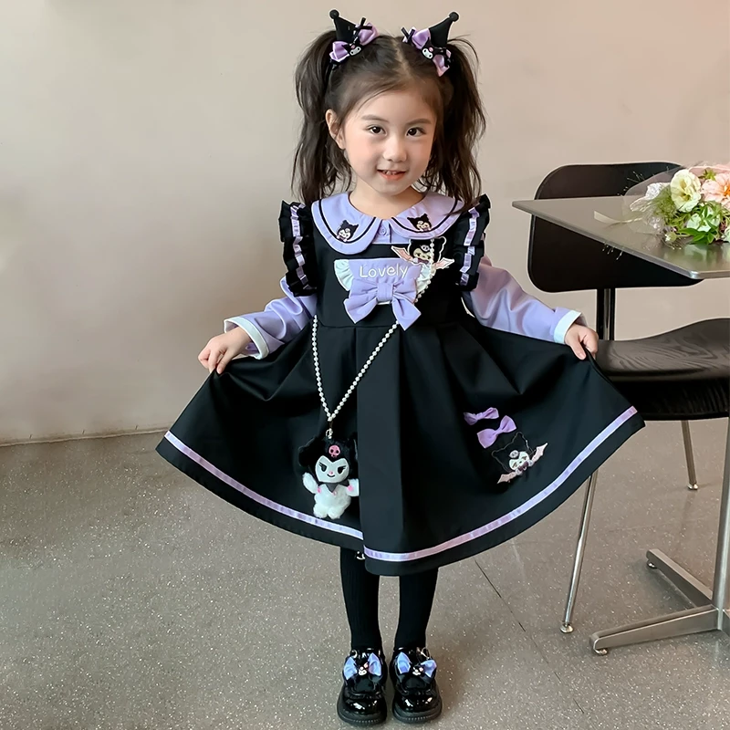 女童连衣裙2025春季新款洛丽塔儿童长袖套裙女孩宝宝库洛米春秋装