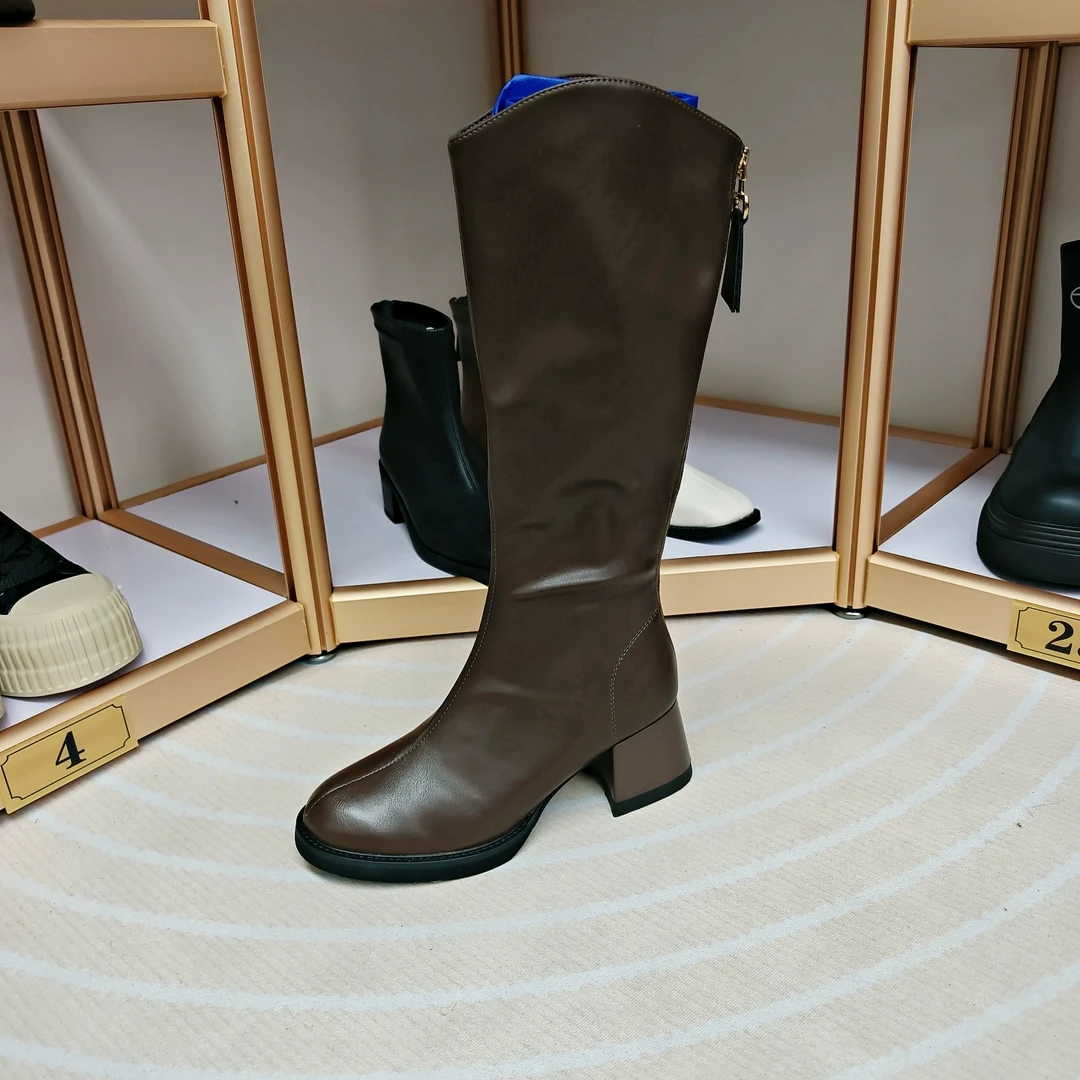 专柜高品质～低方跟5cm小个子显腿长洋气显瘦高筒靴女5205-1B2