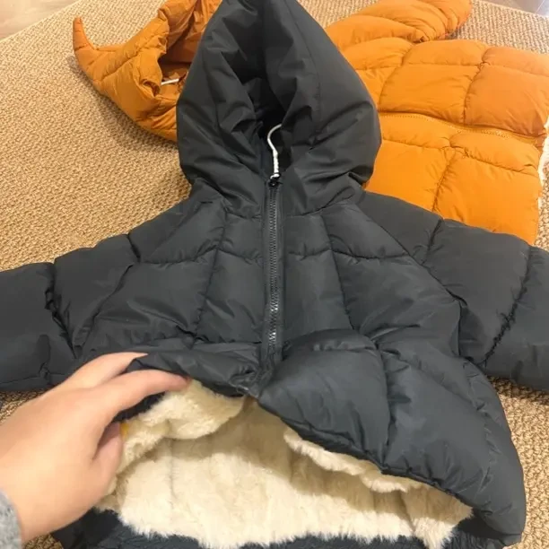 女厚款男短款休闲风拉链连帽小童纯色马甲加厚